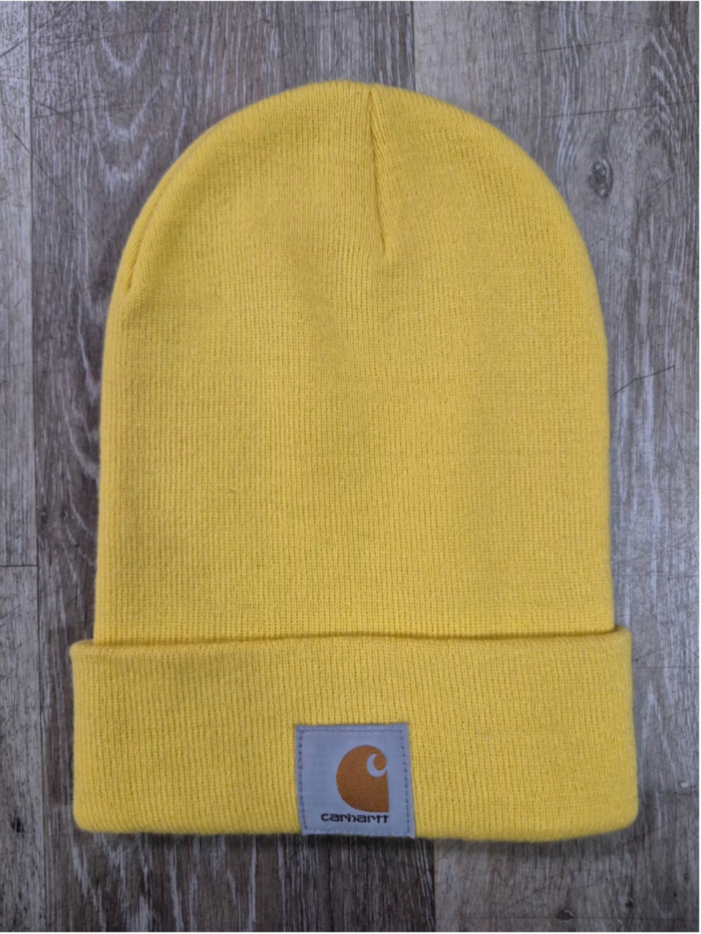 Men's Carhartt Beanie Hat One Size Yellow